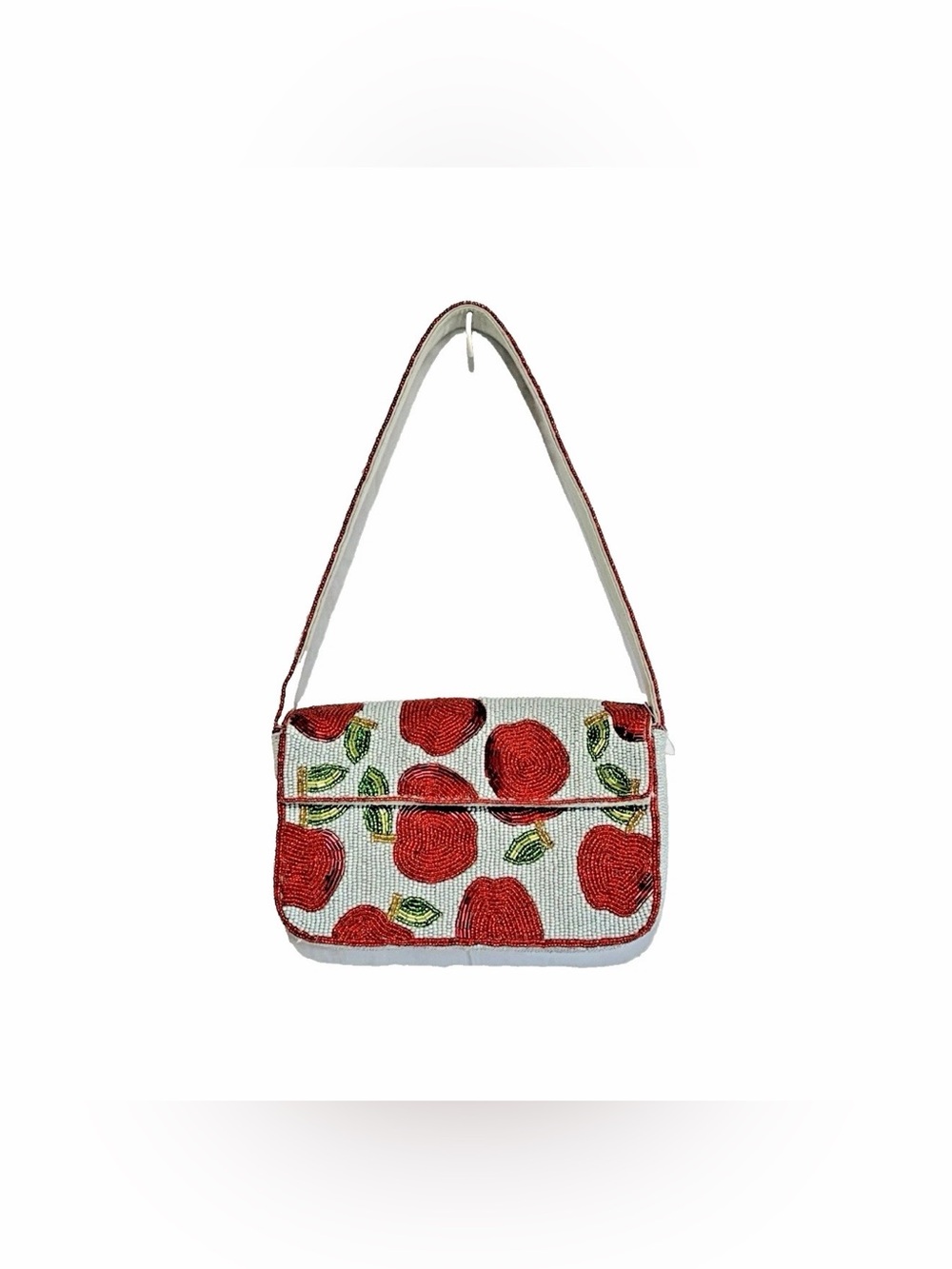 NWT Anthropologie Fiona Beaded Bag Food & Drink Edition: Apples